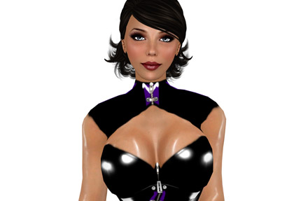 Quri purple Quri: full suit with an closed neck in the color purple